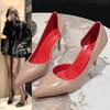 Large Size Red Bottom Stiletto High Heels, Pointed Toe, for Women and Transvestites (Size 34-44)