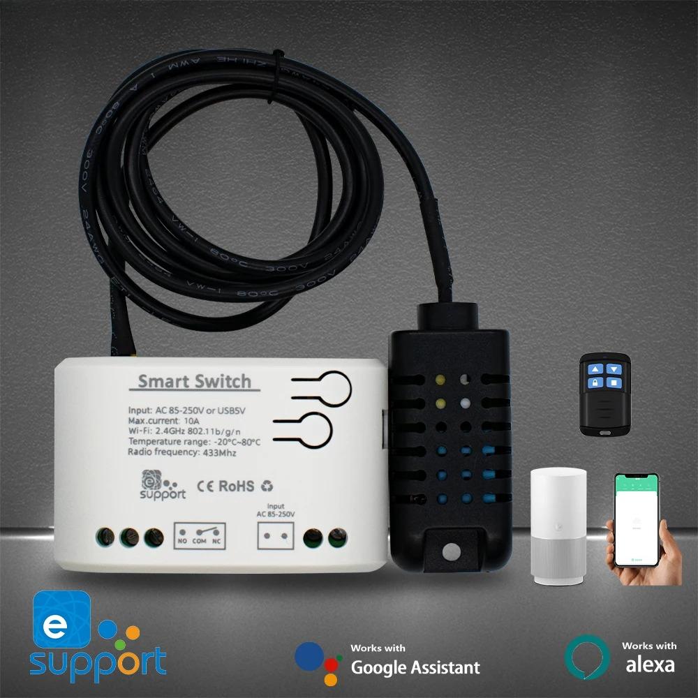 Smart Temperature Humidity Wifi Switch 10A 2000W Intelligent Monitoring Thermostat Compatible Temperature and Humidity Intelligent Monitoring Via APP