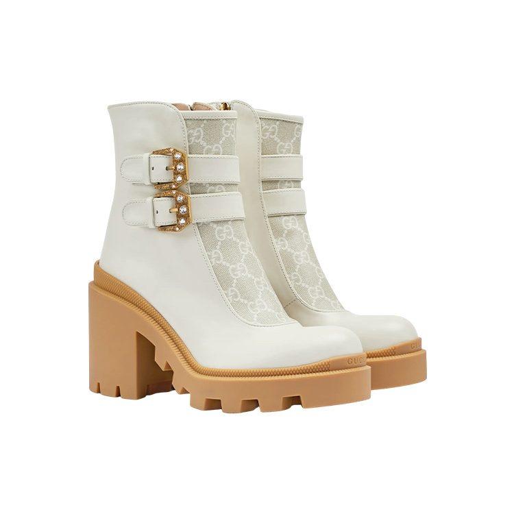 Gucci GG Canvas Ankle Boots Women's 701100 UVV30 9078