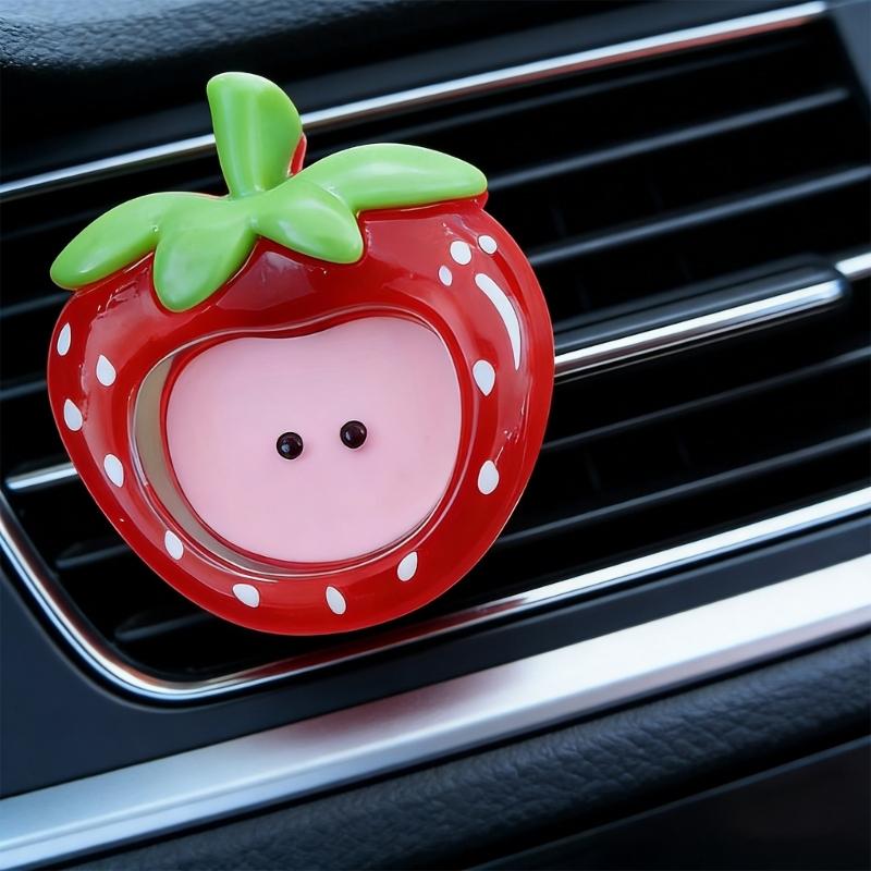 Car Air Fresheners Lovely Fruit Charms Car Diffuser Clip Decors Automotive Air Outlet Car Perfume Decoration