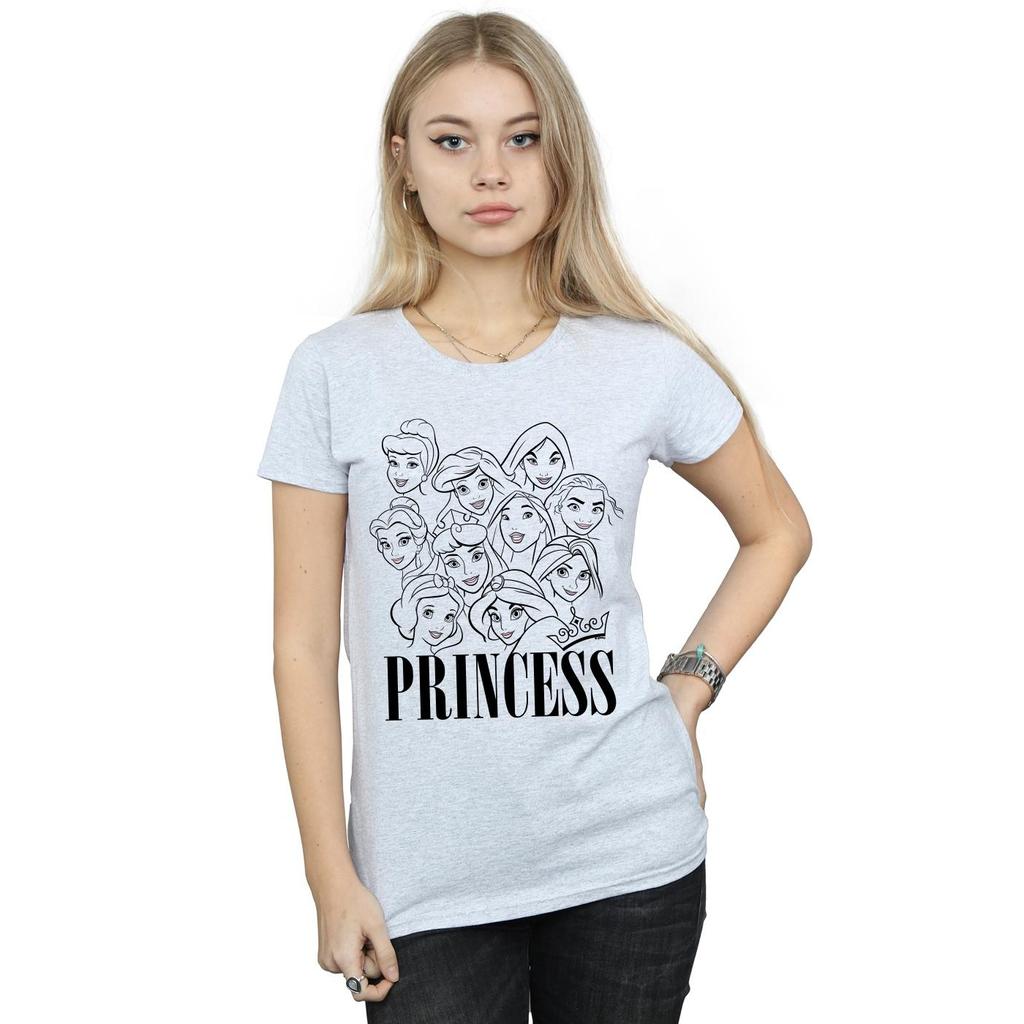 Disney Womens/Ladies Princess Multi Faces Cotton T-Shirt