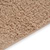 Bath Mat Set 2 Piece Fabric Beige