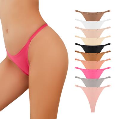 Women's Summer Sexy Ribbon Traceless One Piece Ice Silk Comfortable Breathable Quick Dry Sports Low Rise Panties