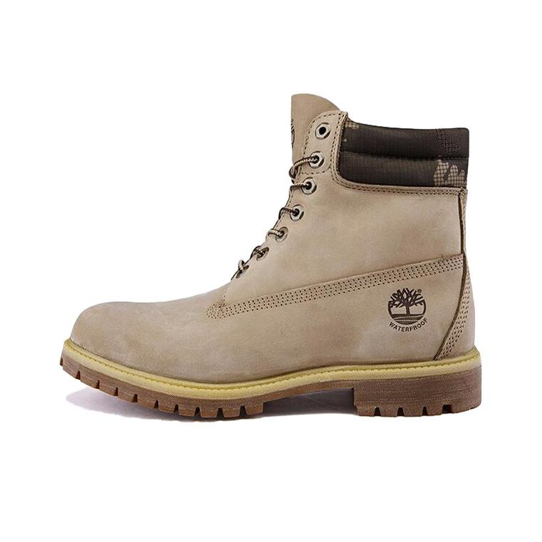 Timberland 6 Inch High Top Outdoor Work Boots Wide Short Men Boots Beige A1QRD