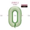 40-Inch Heart-Shaped Large Number Balloon, Baby Pink/Blue for Birthdays