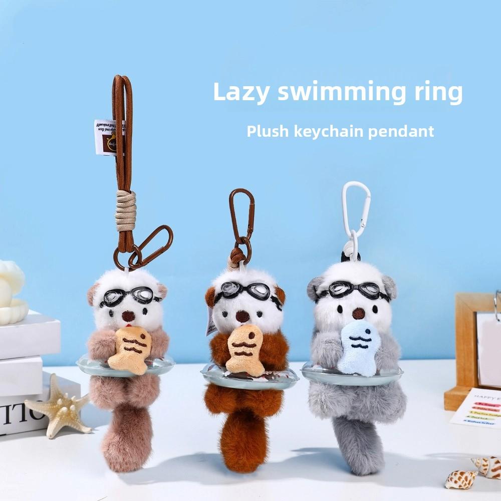Animals Doll Plush Otter Bag Pendant Decorations Panda Puppy Plush Doll  Children