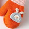 Outdoor Cartoon Girls Boys Infant Toddler Baby Mittens Knitted Gloves Thickened Warm Mittens