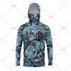 Long Sleeve Hooded Fishing Shirt With Face Cover UV Protection Quick Dry Breathable Bamboo Fiber Outdoor Angling Apparel