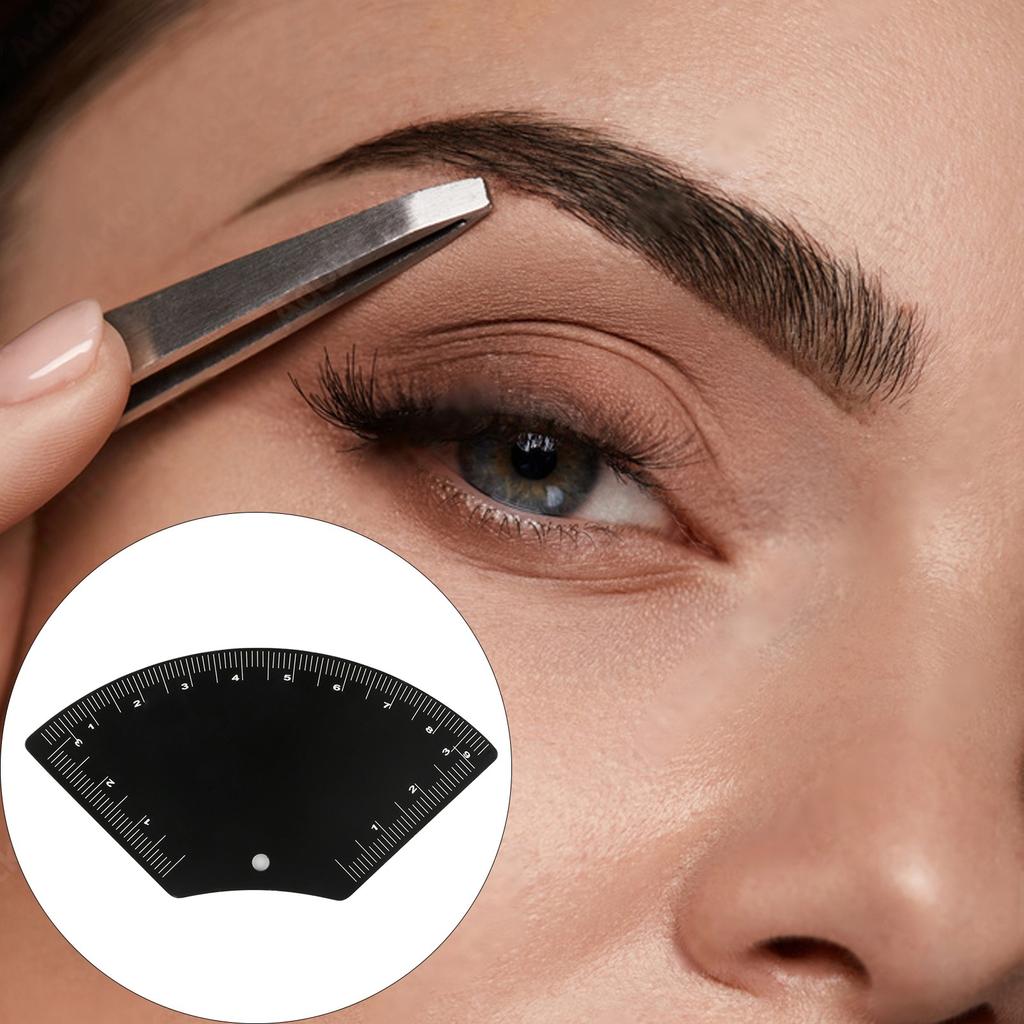 Multi Function Eyebrow Shaping Tool with Precise Measurement Guides Adjustable Brow Stencil for Symmetrical Brow Design