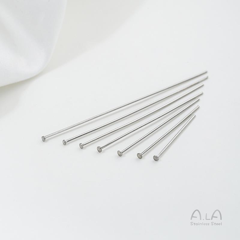 Non-Fading Titanium Steel T-Pins: Flat Head Stainless Steel for DIY Beading & Hanging Ornaments