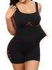 Women Yoga Romper Workout Ribbed Square Neck One Piece Seamless Tank Top Jumpsuit Underwear Black