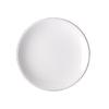 Elegant White Ceramic Shallow Dinner Plate