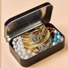Cute Tinplate Box Dustproof Photo Keeper Cases Fashion Photo Storage Box  Small Stationery