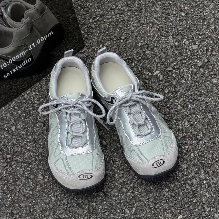 Retro color matching German training shoes women's summer new versatile breathable dad shoes platform casual sports Forrest Gump shoes