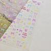 Fruit 5D Nail Art Sticker Apple Strawberry Cherry Love Hearts Bowknot Stars Cartoon Butterfly Manicure Decal DIY