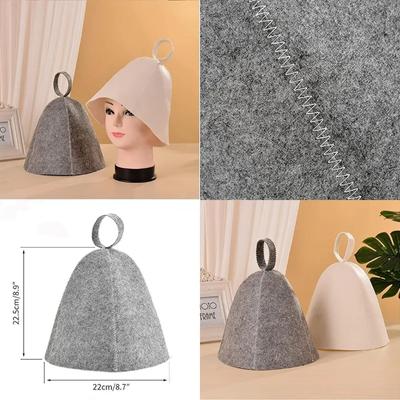 Pure Wool Felt Sauna Hat Russian Banya Cap For Saunahut Bath Shower House Head Protection Sauna Vaporarium Accessories