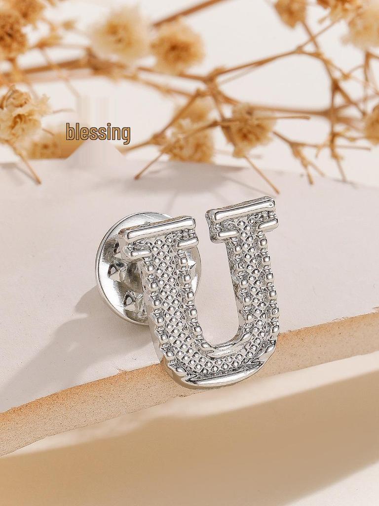 Luxury Alphabet Brooch: Elegant 26-Letter Fashion Pin to Secure Clothing in Style