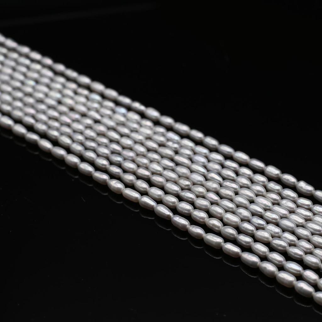 AA Freshwater Pearl Grey Isolation Pearl 3-4mm For Jewelry Making DIY Bracelet Earrings Necklace Accessory