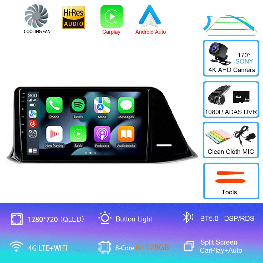 Car Radio Android 14 Carplay For Toyota C-HR CHR 2016 2017 2018 2019 2020 Multimedia Video Player Navigation Stereo GPS 2din DSP
