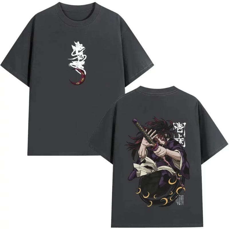 Anime Demon Slayer Kokushibo Grafické tričko Pánské Dámské Oblečení Kreslené Módní Oversized Tričko Pánské Ležérní Bavlněná Trička