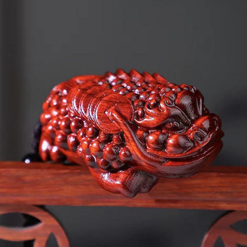 Rosewood Qilin Pixiu Hand-Carved Pendant Ornament
