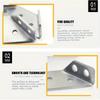 10Pcs Corner Brackets Stainless Steel Furniture Angle Shelf Connector Cabinet Support Fixing Frame Corner Brace With Screws
