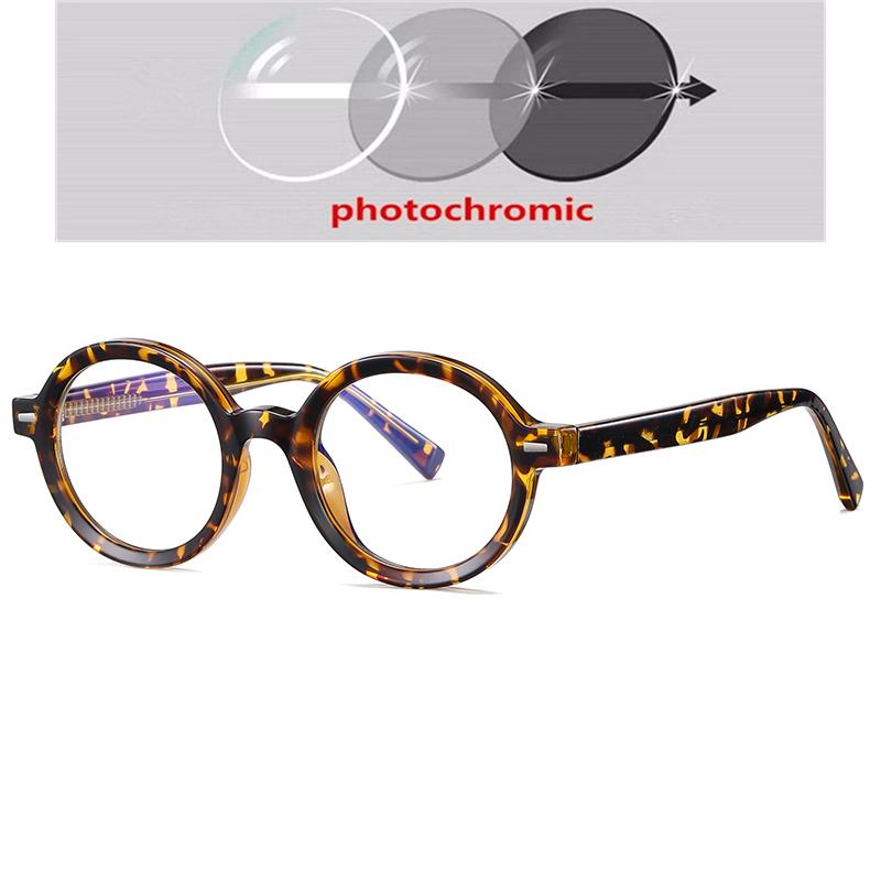 Women Men Anti Blue Rays Round Prescription Glasses For The Nearsighted Rivet Frame Student Myopes Lunettes 0 -0.5 -0.75 To -6.0