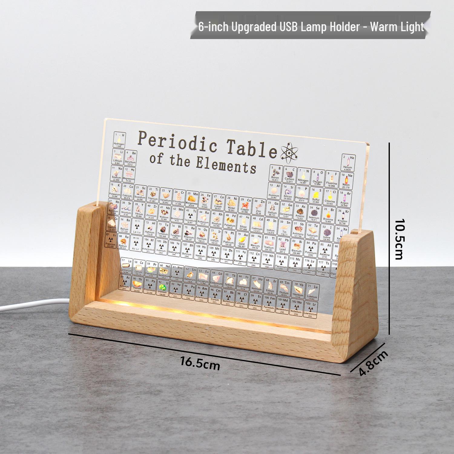 Tabel periodic 3D Ornament de birou pentru studenți - Cadou de Ziua Profesorului gray