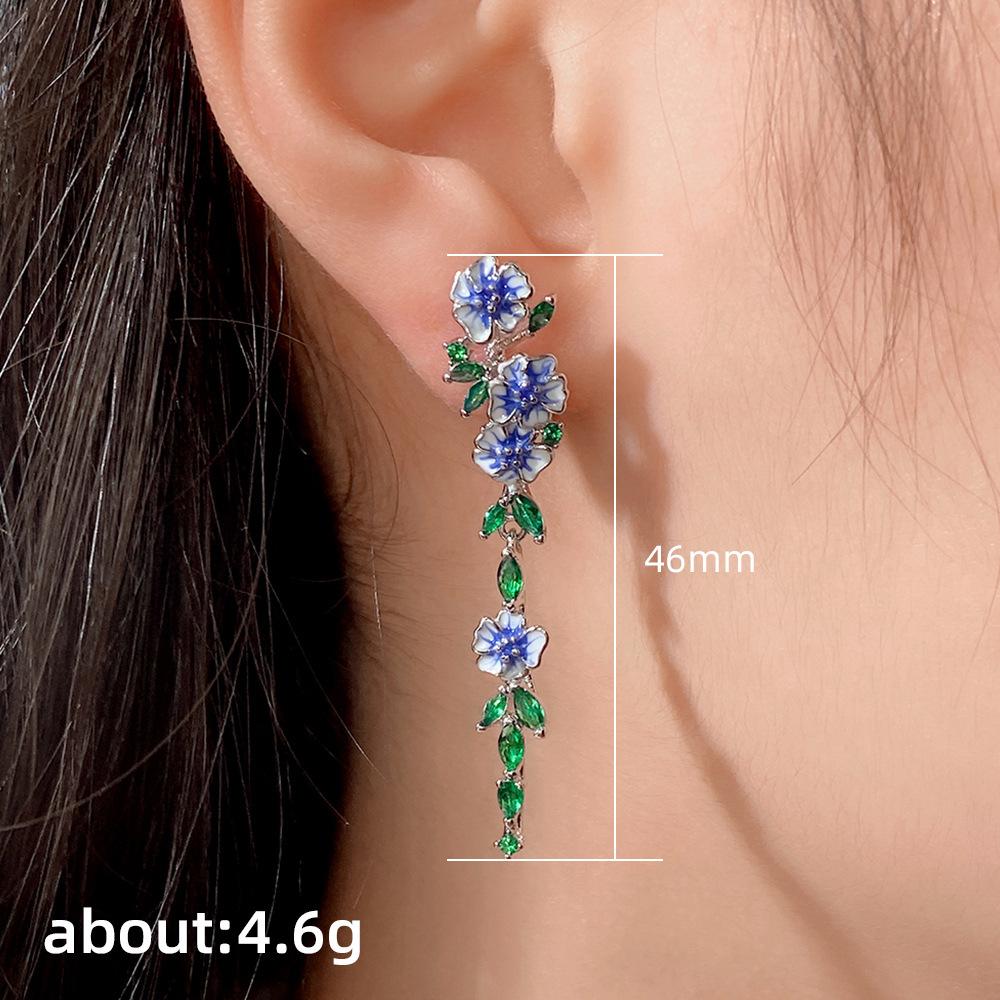 Lindon Fashion Copper Alloy Zircon Jewellery Drop Earrings For Women Wedding Party Gifts