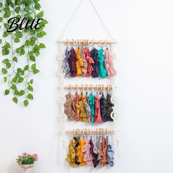 Hair Accessories Organizer Style Cotton Installation Hand Holder Easy Claw Clip Knitting Boho Wall Mounted
