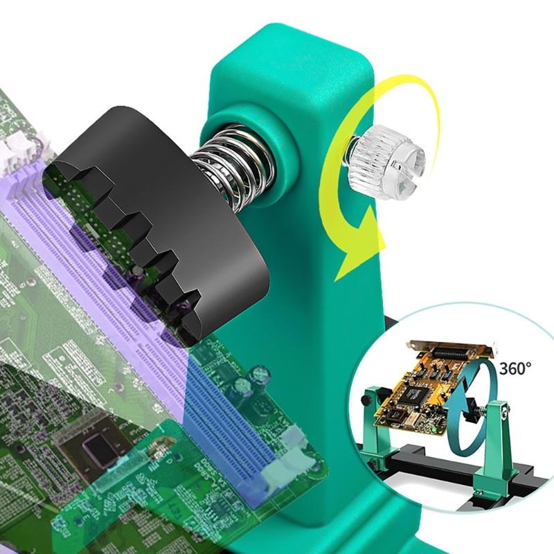 PCB Holder Clamp Holds Circuit Board for Soldering 360 Adjustable Aid 200/300mm Clamping Ranges Circuit Board Clamp
