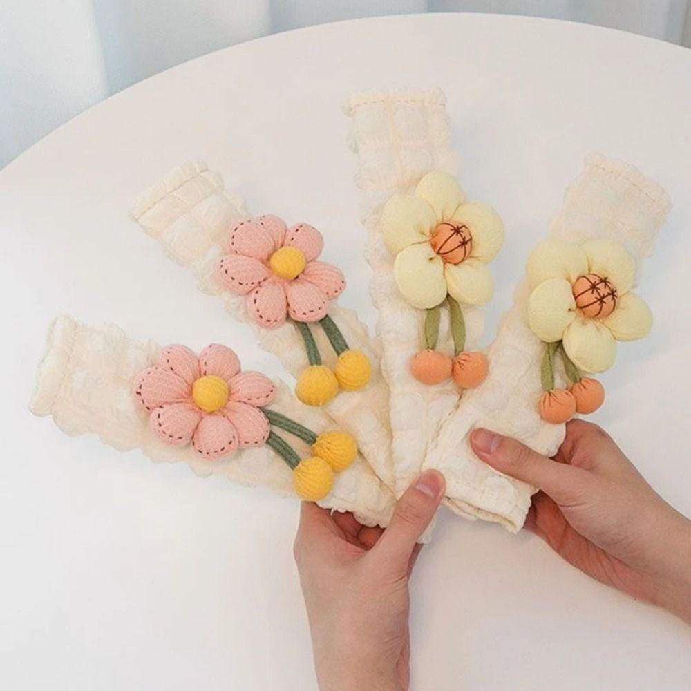 Delicacy Safety Belt Protector Puff Flower Seatbelt Shoulder Pads Car Seat Belt Cover  Car-styling