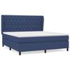 Maison Exclusive - Sommier à lattes de lit avec matelas Bleu 160x200 cm Tissu