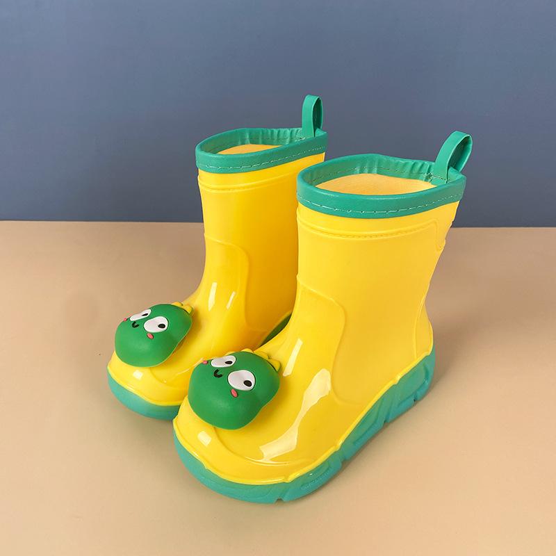 Children's rain shoes women's removable cartoon water shoes non-slip waterproof rain boots young children medium and small children baby boy boots