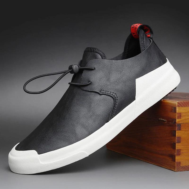 Scarpe da Uomo 2024 Scarpe Casual in Pelle Primavera Autunno Stile Semplice Mocassini Moda Uomo Stringate Cool Scarpe Basse
