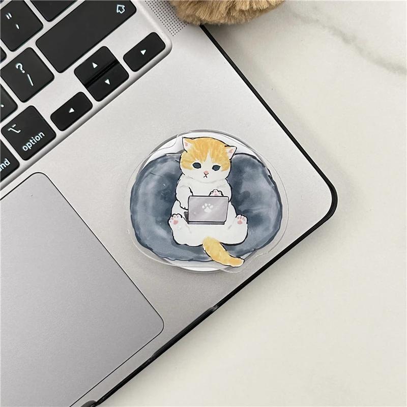 Korea Cartoon Cute Cat Kitten Holder for Magsafe Magnetic Phone Griptok Grip Tok Stand for IPhone 16 15 Foldable Bracket Stand Holder