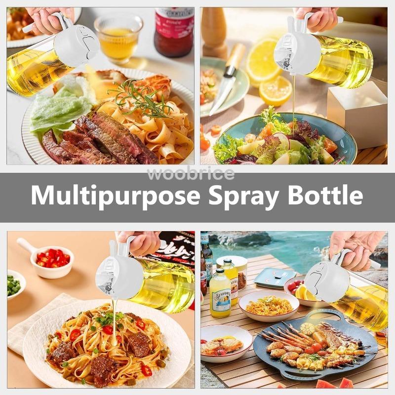 2in1 500ml Glass Oil Sprayer Olive Oil Spray Bottle Spray Oil Dispenser Oils Tank BBQ Kitchen Baking BBQ Picnic Kitchen Tools