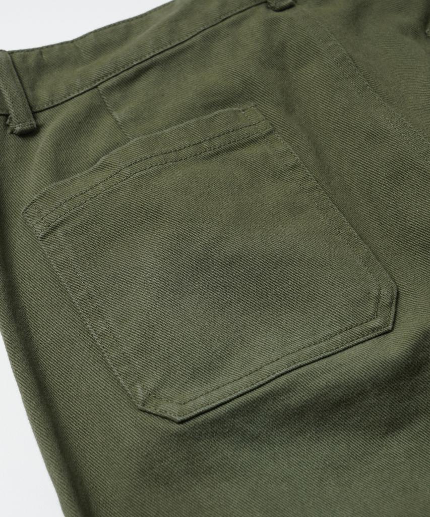 FRIZMWORKS Washed Cotton One Tuck Pants _ Olive