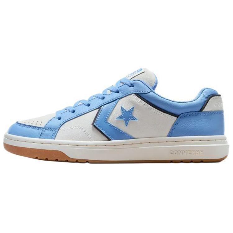 Converse Pro Blaze Classic Soft Comfortable Thin Sole Non-Slip Wear-Resistant Low-Top Skate Shoes Unisex sneaker White Blue A14245C