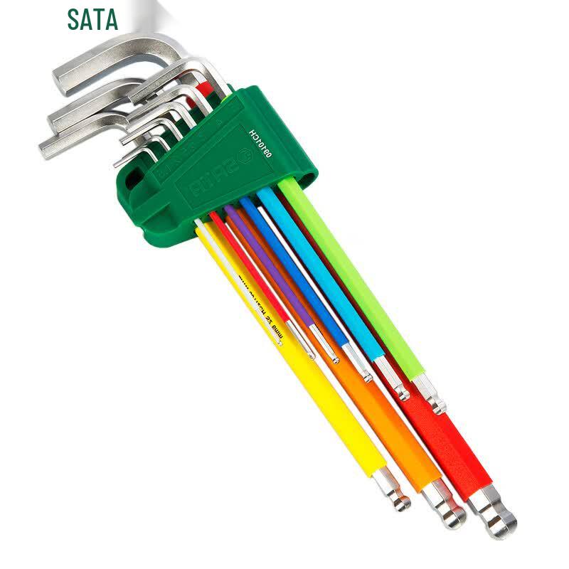 SATA 9-Piece Extra Long Ball-End Hex Key Set