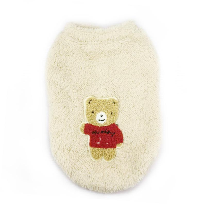 

Autumn and winter new pet clothes cat two-legged fleece coral fleece cat manufacturers wholesale thickened warm pet clothing S абрикосовый