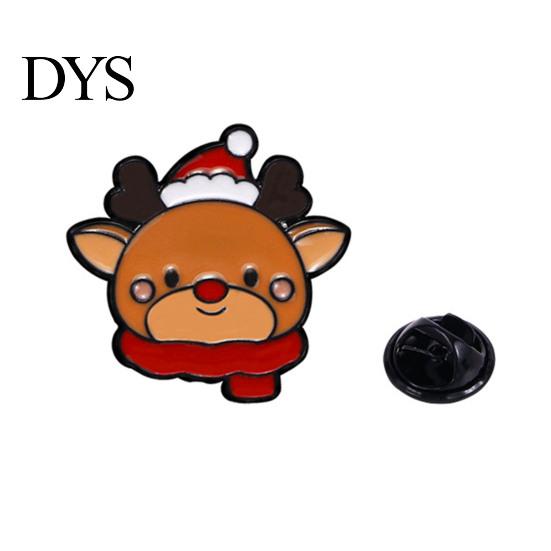 Elk Bag Decoration Pin Christmas Cartoon Enamel Brooch, Santa Claus Snowman Tree Badge Pin, Alloy Festive Badges Bags Scarves Clothes Decorative