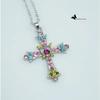 European and American Popular Jewelry, Rhinestone-inlaid Cross Necklace, Simple and Fashionable, Cross and Versatile Hanging