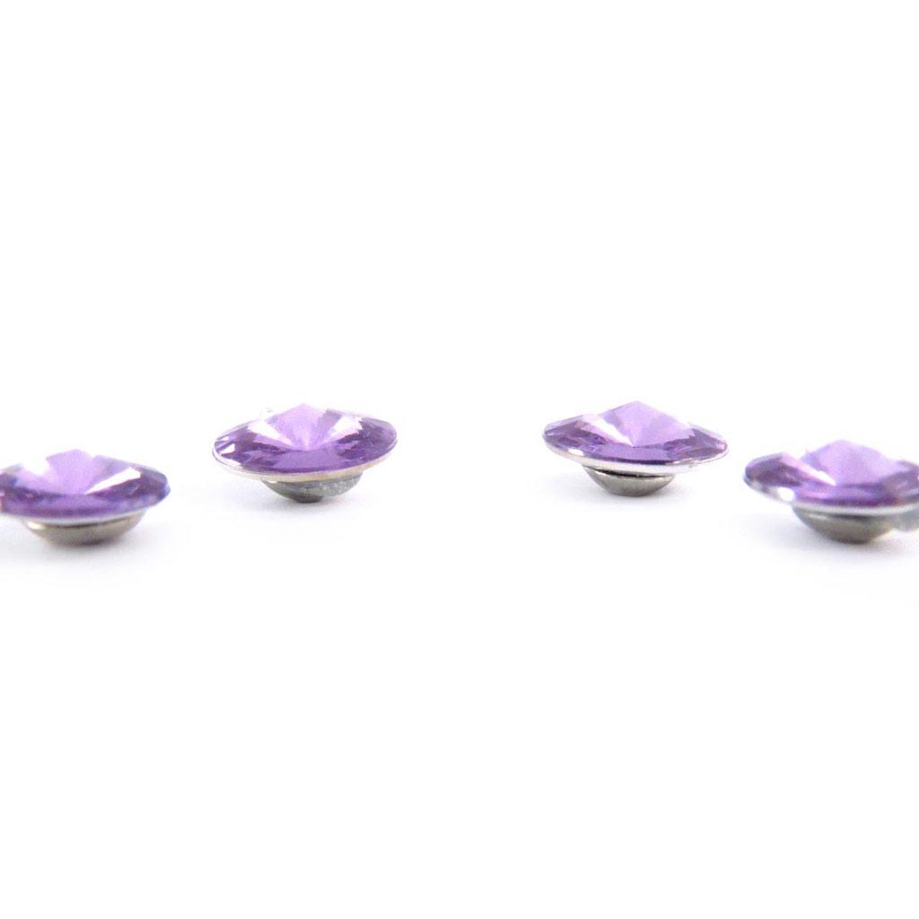 Les Trésors De Lily [J6203] - 2 Pairs of Purple 'Crystal' Earrings