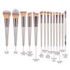 10/14 Pcs Champagne Gold Makeup Brushes Complete Set Of Foundation Loose Powder Blush Concealer Eye Shadow Professional Set