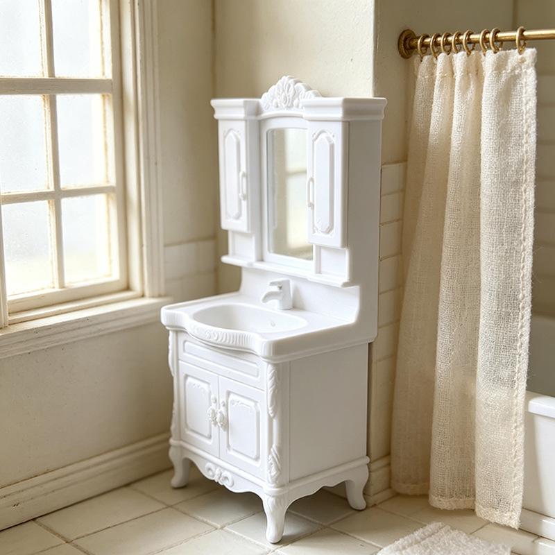 1Pcs 1/12 Dollhouse Miniature Bathroom Handwashing Platform Lifelike Craftsmanship Perfect for Storytelling