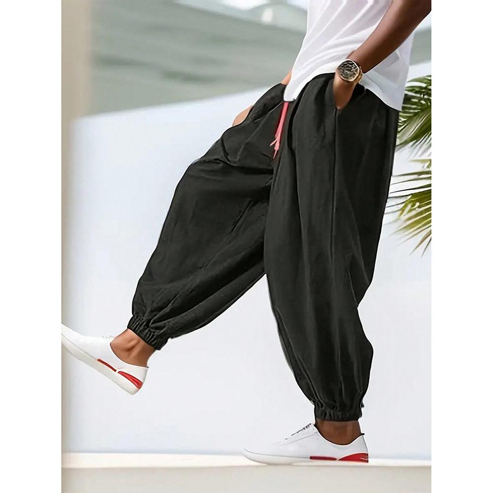 New Casual Pants Men's Bloomers Loose Trousers Men's Wide-leg Harunt Small Feet Long Trousers