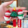 Keys Ring Bag Ornaments Christmas KeyRing Snowmen Keychain 3D Doll Keychain Santa Claus Keychain