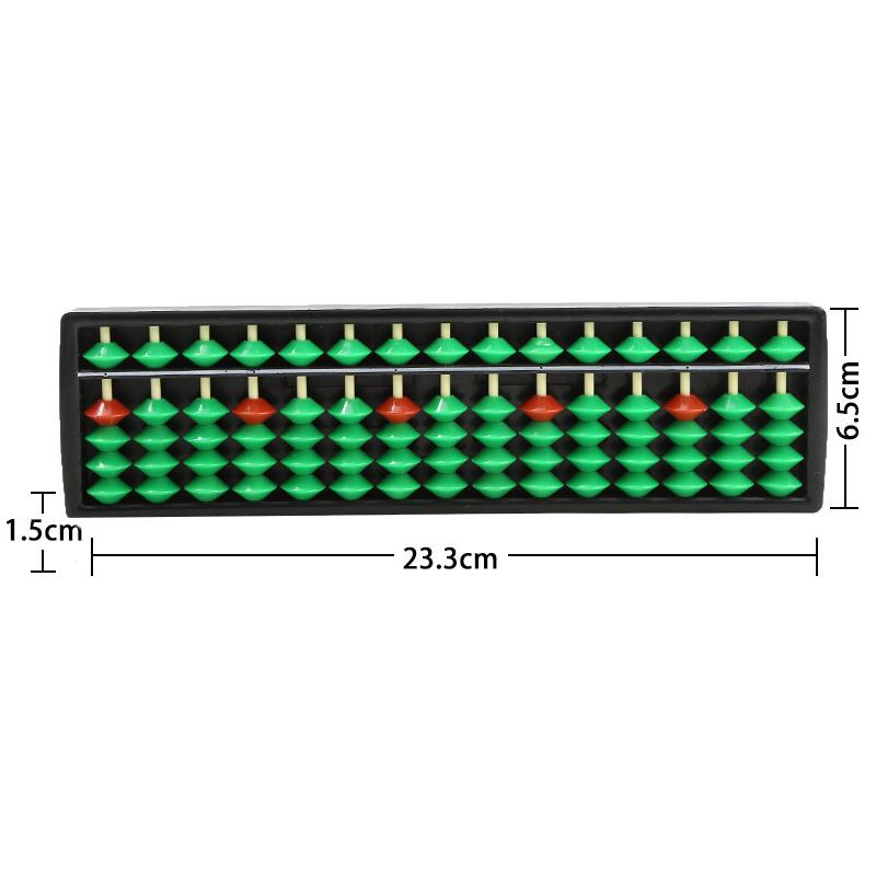 1PC 15 Digits Column Abacus Arithmetic Soroban Calculating Counting Math Learning Tool For Children Portable Chinese