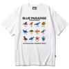 Seupeullaesikodeu White Short Sleeve T-Shirt - Blue Paradise